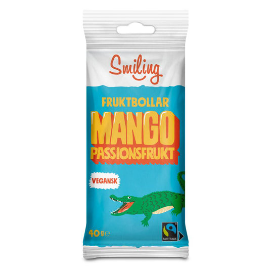 Smiling Fruktbollar Mango & Passionsfrukt 40 g