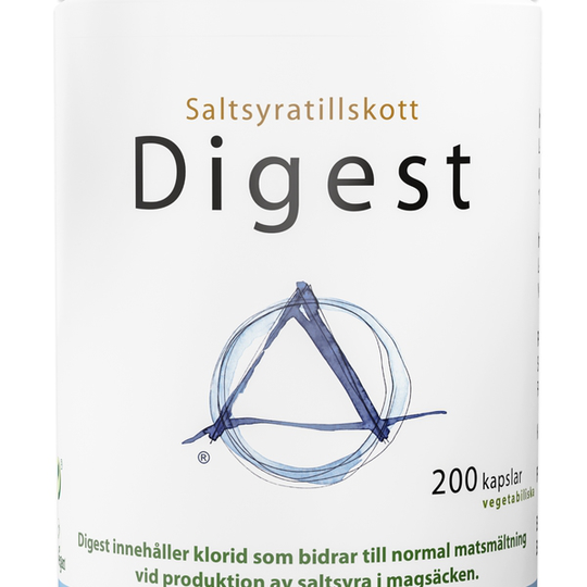 Helhetshälsa Digest saltsyratillskott 200 kapslar