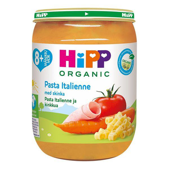 Hipp Pasta Italienne med Skinka 8m 190g