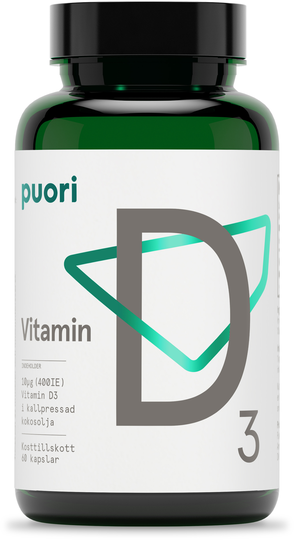Puori D3 D-vitamin 60 kapslar 10 μg
