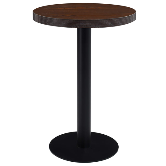 vidaXL Bistrobord mörkbrun 60 cm MDF