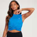MP Women's Power Twist Front Crop Top − Blå - L
