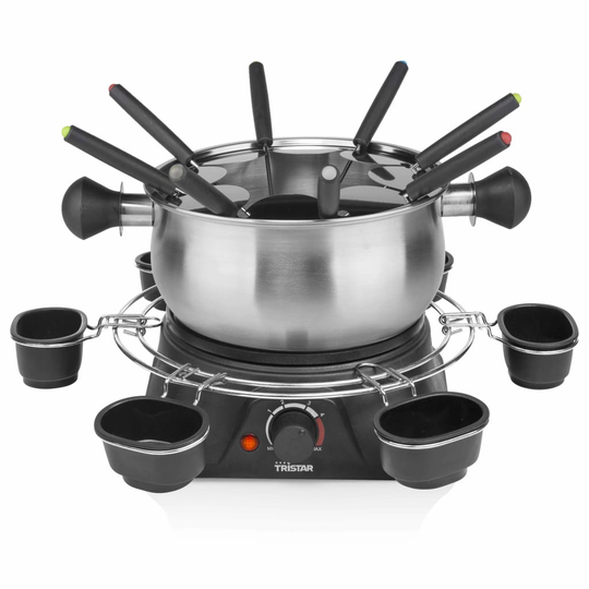 Tristar Fondueset för familj 1400 W 1,3 L rostfritt stål silver