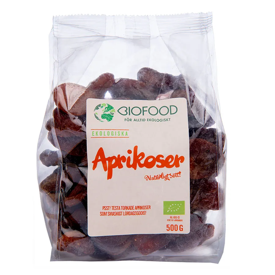 Biofood Aprikoser, 500 g ekologisk