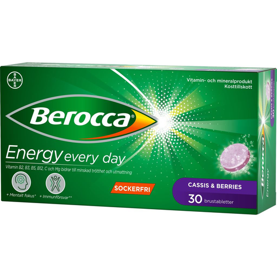 Berocca Energy Cassis & Berries 30 brustabletter