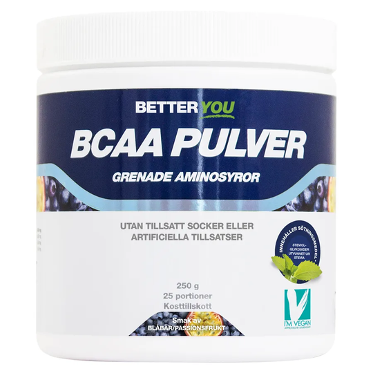 Better You Naturligt BCAA Pulver Passion & Blåbär, 250g