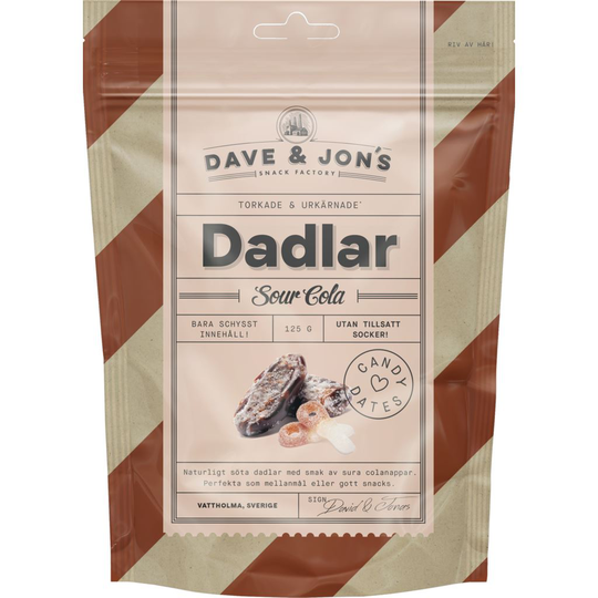 DAVE & JON´S Dadlar Sour Cola 125 g