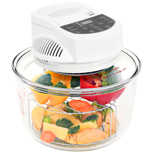 vidaXL Konvektionsugn halogen expansionsring digital timer 1400 W 17 L