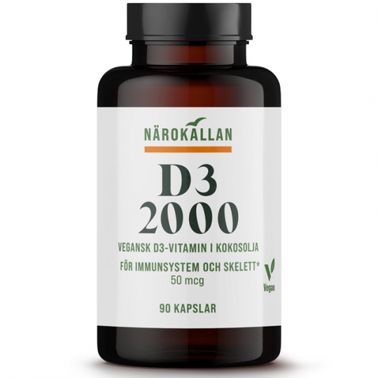 Närokällan D3 2000 Vegan 90 kapslar