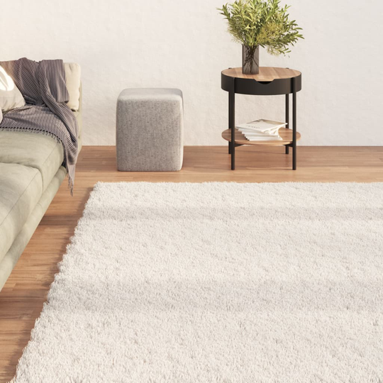 vidaXL Tvättbar ryamatta 120x170 cm halkfri baksida gräddvit