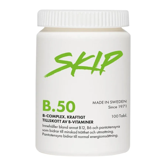 Skip B.50 B-komplex, 100 tabletter