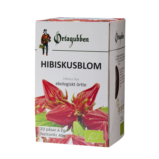 Örtagubbens Hibiscusblom blomma Te-påsar 20 x 2g