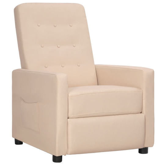 vidaXL Reclinerfåtölj taupe tyg