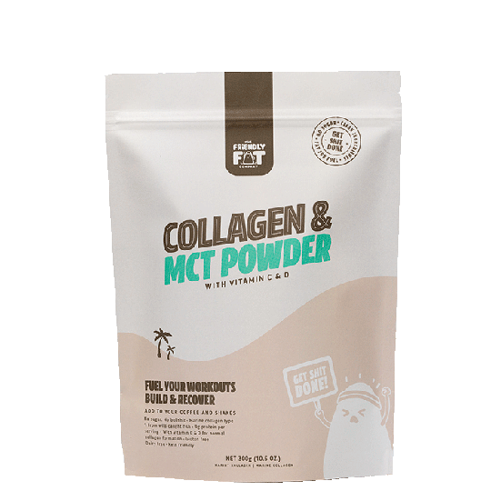 Collagen & MCT-pulver med vitamin C & D, 300 g