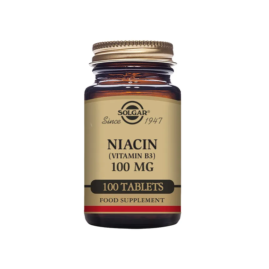 Solgar Niacin Flush Vitamin B3 100mg, 100 tabletter