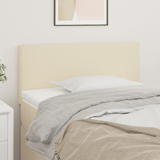 vidaXL Huvudgavel gräddvit 80x5x78/88 cm konstläder