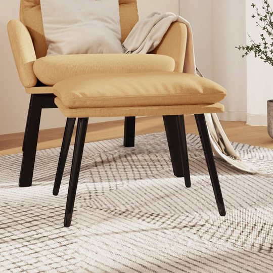 vidaXL Fotpall gräddvit 45x30x39 cm mikrofibertyg