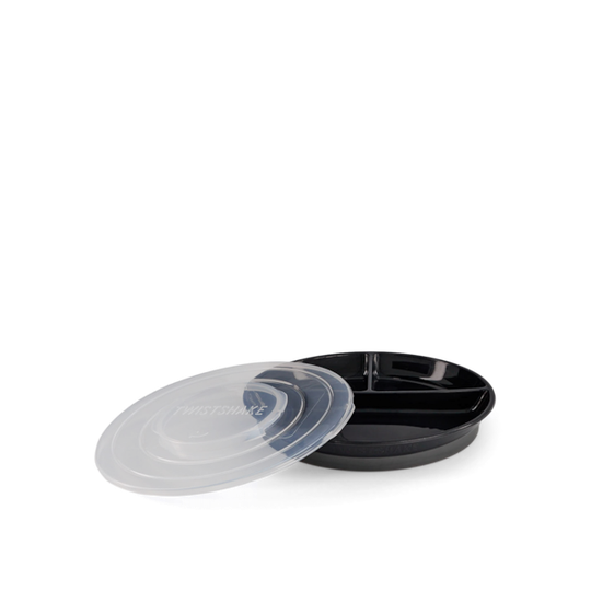 Twistshake Divided Plate 6+m Black