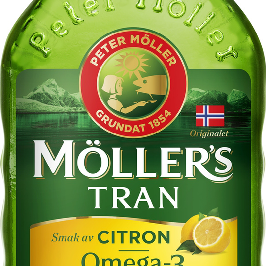 Möllers Tran Torskleverolja Citron 250 ml