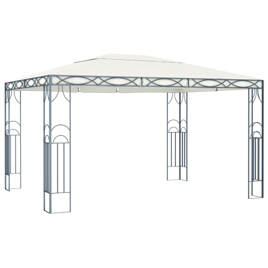 vidaXL Paviljong 400x300 cm gräddvit