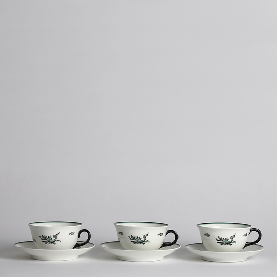 Vintage - SÅLD Kaffekopp/Fat 3-pack