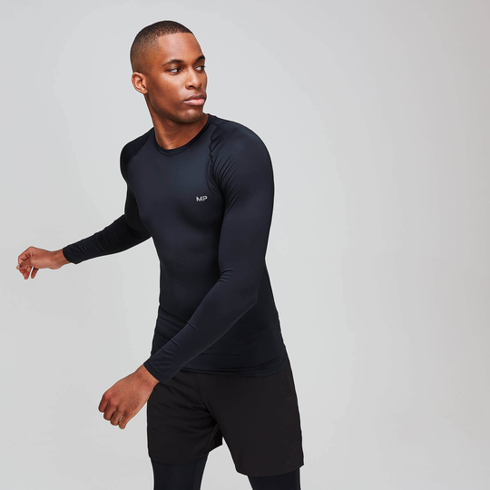 MP Training Long Sleeve Baselayer för män - Svart - XS