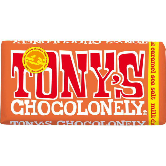 Tony´s Chocolonely Choklad ljus karamell & havssalt 180 g