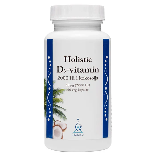 Holistic D-vitamin i kokosolja, 90 kapslar