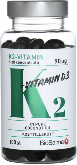 BioSalma K2 90 μg + D3-vitamin 25 μg 100 st
