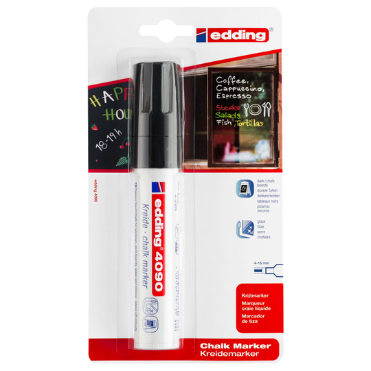 edding Kritpennor 10 st svart 4-15 mm 4090