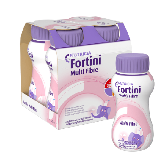 Nutricia Fortini Multi Fibre Jordgubb 4 x 200 ml