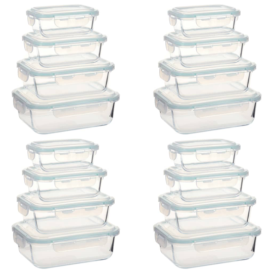vidaXL Matlådor i glas 16 stycken