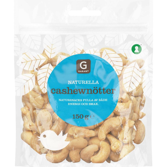 Garant Cashewnötter Naturella 150g
