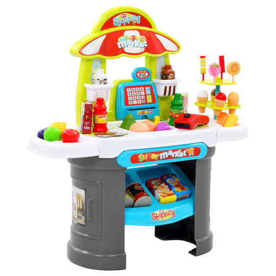 vidaXL Leksaksbutik 51 delar 68x25x67,5 cm