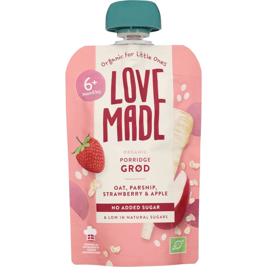 LoveMade Grōt Havre, Palsternacka, Jordgubb & Äpple 100 g