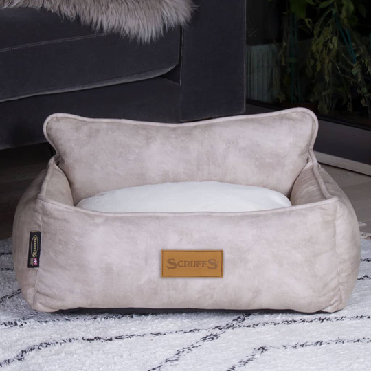 Scruffs & Tramps Hundbädd Kensington strl. L 90x70 cm gräddvit