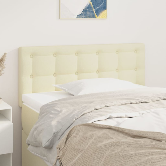 vidaXL Huvudgavel gräddvit 100x5x78/88 cm konstläder