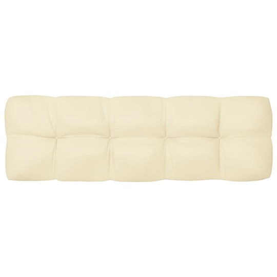 vidaXL Dyna till pallsoffa gräddvit 120x40x10 cm
