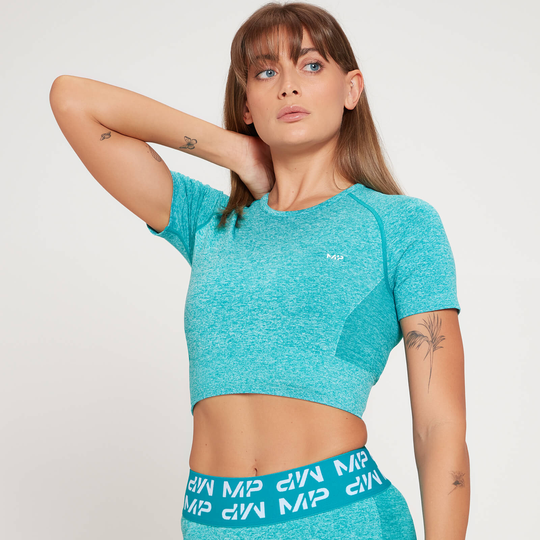 MP Women's Curve Crop Short Sleeve T-Shirt - Lagoon - XXS