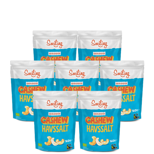 7 x Smiling Cashew Havssalt, 160 g
