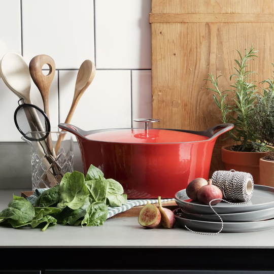 CUISINOX Gjutjärnsgryta emaljerad 1,6 L 20 cm röd