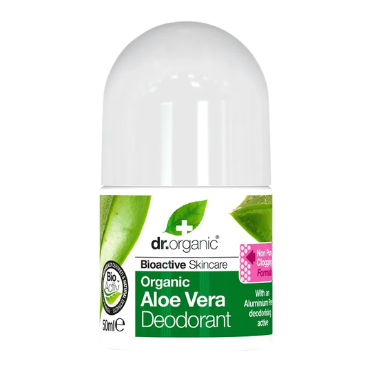 Dr Organic Aloe Vera Deodorant, 50ml roll-on ekologisk