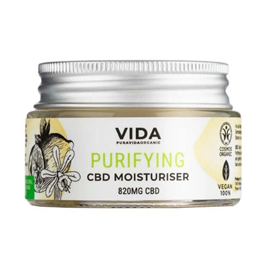 Pura Vida CBD Purifying Moisturiser, 30ml ekologisk