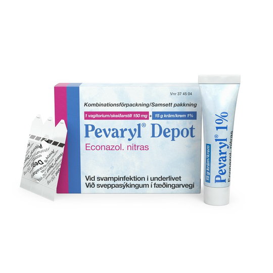 Pevaryl Depot, vagitorium och kräm 150 mg + 1 % 1 st