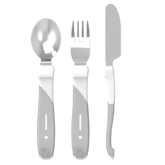 Twistshake Äta Själv-Bestick Stainless Steel 12+m Vit