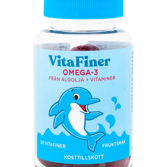 VitaBeaner VitaFiner Omega 3 från Alg med fruktsmak 30 st tuggisar