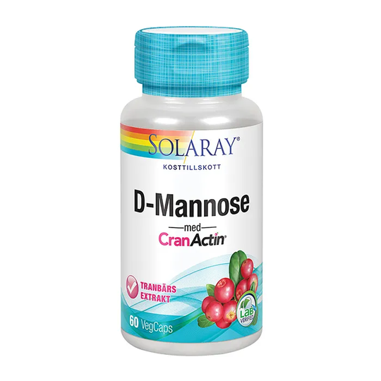Solaray D-mannose med CranActin, 60 kapslar