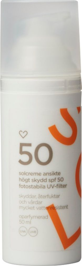 Hjärtats Solcreme Ansikte Oparf SPF50 50ml