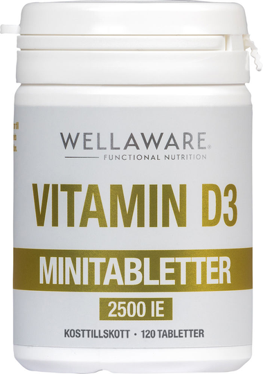 WellAware Vitamin D3 2500 IE 120 minitabletter