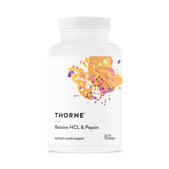 Thorne Betaine HCL & Pepsin 225 kapslar